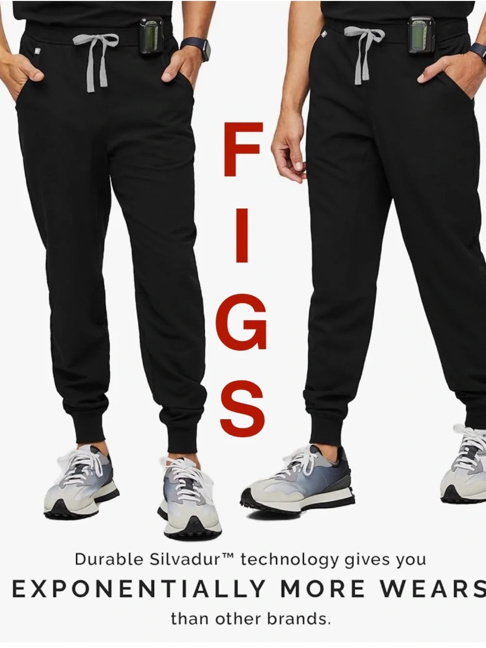 FIGS | “Tansen” Black 5 Pocket Scrub Joggers - Men’s Medium